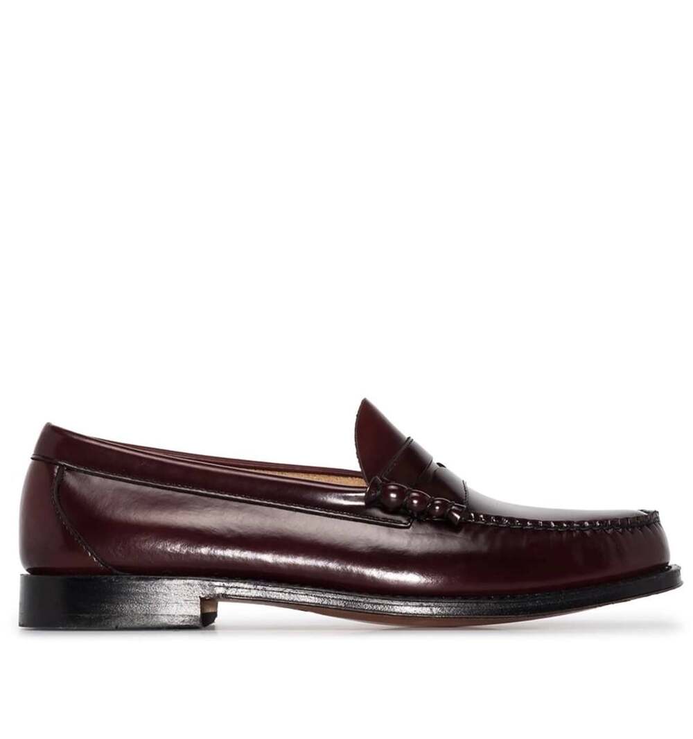 New G.H. Bass & Co. Larson Weejuns Wine Leather Penny Loafers